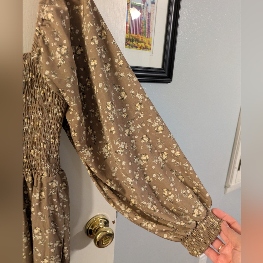 Floral Smocked Maxi Dress - Picture 3 of 5
